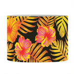 Yellow Hawaiian Tropical Pattern Print Drum Lamp Shade