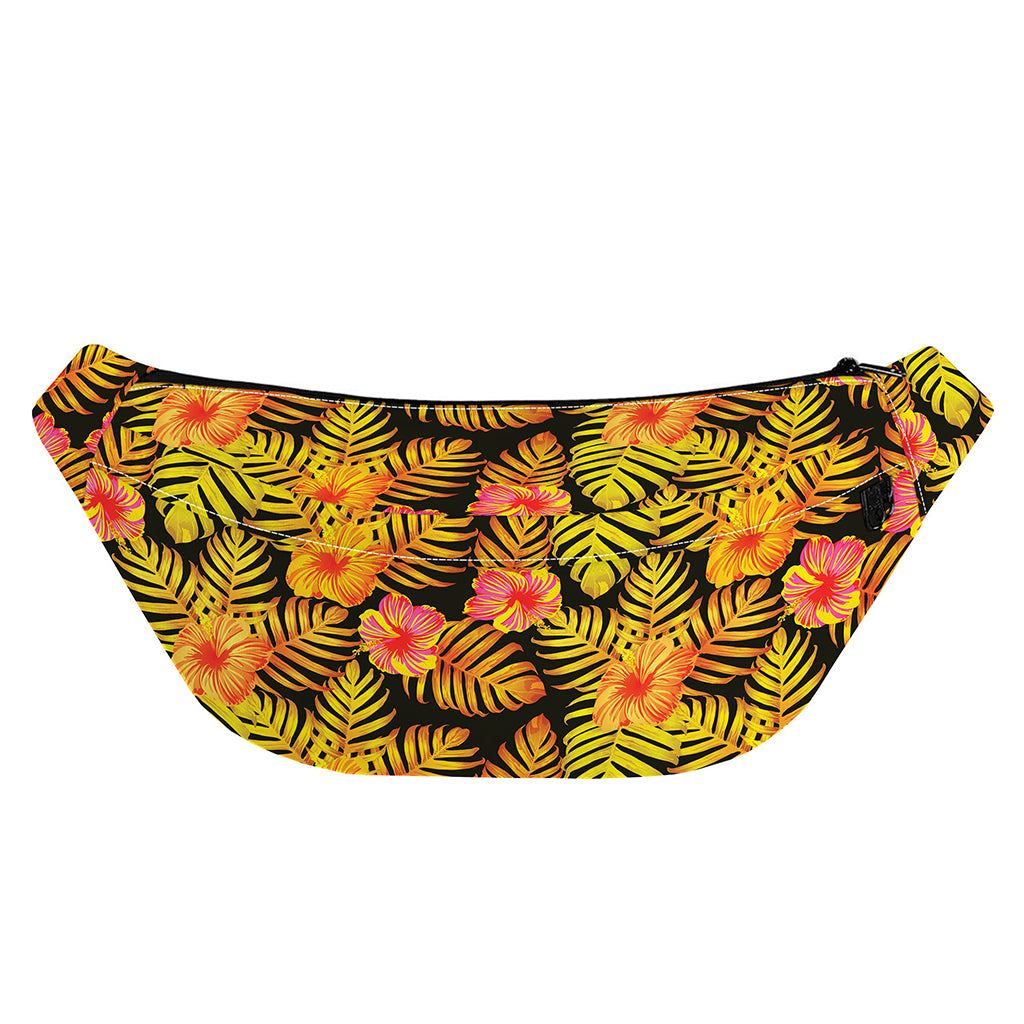 Yellow Hawaiian Tropical Pattern Print Fanny Pack