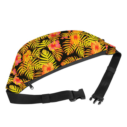 Yellow Hawaiian Tropical Pattern Print Fanny Pack
