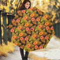 Yellow Hawaiian Tropical Pattern Print Foldable Umbrella
