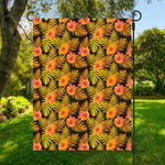 Yellow Hawaiian Tropical Pattern Print Garden Flag