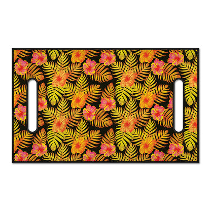 Yellow Hawaiian Tropical Pattern Print Golf Cart Seat Cover
