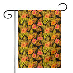 Yellow Hawaiian Tropical Pattern Print House Flag