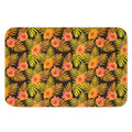 Yellow Hawaiian Tropical Pattern Print Indoor Door Mat