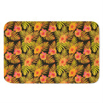 Yellow Hawaiian Tropical Pattern Print Indoor Door Mat