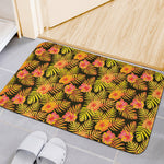 Yellow Hawaiian Tropical Pattern Print Indoor Door Mat