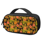 Yellow Hawaiian Tropical Pattern Print Insulin Cooler Travel Case