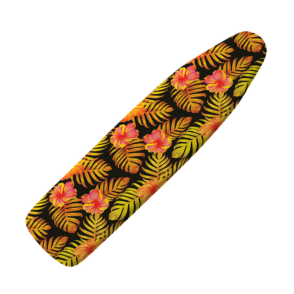 Yellow Hawaiian Tropical Pattern Print Ironing Board Cover