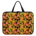 Yellow Hawaiian Tropical Pattern Print Laptop Sleeve With Handle