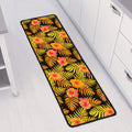 Yellow Hawaiian Tropical Pattern Print Long Kitchen Mat