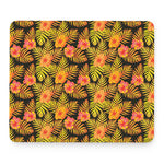 Yellow Hawaiian Tropical Pattern Print Mouse Pad