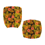 Yellow Hawaiian Tropical Pattern Print Office Chair Cover