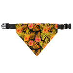 Yellow Hawaiian Tropical Pattern Print Over The Collar Dog Bandana