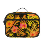 Yellow Hawaiian Tropical Pattern Print Portable Lunch Bag