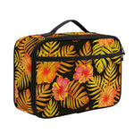 Yellow Hawaiian Tropical Pattern Print Portable Lunch Bag