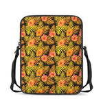 Yellow Hawaiian Tropical Pattern Print Rectangular Crossbody Bag