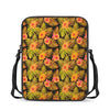 Yellow Hawaiian Tropical Pattern Print Rectangular Crossbody Bag