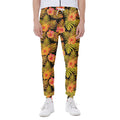 Yellow Hawaiian Tropical Pattern Print Joggers