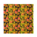 Yellow Hawaiian Tropical Pattern Print Silk Bandana