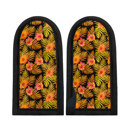 Yellow Hawaiian Tropical Pattern Print Skillet Handle Cover