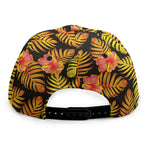 Yellow Hawaiian Tropical Pattern Print Snapback Cap