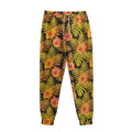 Yellow Hawaiian Tropical Pattern Print Sweatpants
