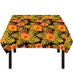 Yellow Hawaiian Tropical Pattern Print Tablecloth