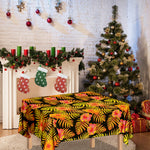 Yellow Hawaiian Tropical Pattern Print Tablecloth