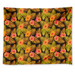 Yellow Hawaiian Tropical Pattern Print Tapestry