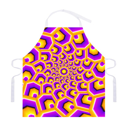 Yellow Hive Moving Optical Illusion Adjustable Apron