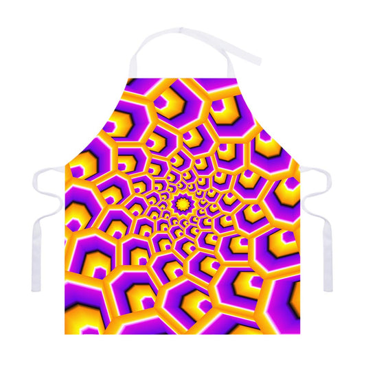 Yellow Hive Moving Optical Illusion Adjustable Apron