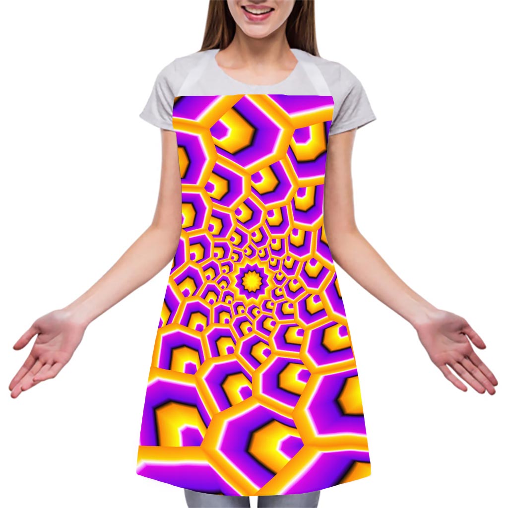 Yellow Hive Moving Optical Illusion Adjustable Apron