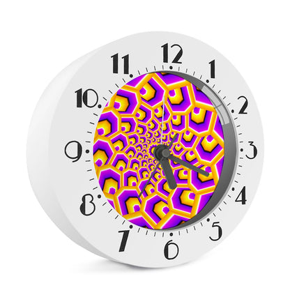 Yellow Hive Moving Optical Illusion Alarm Clock