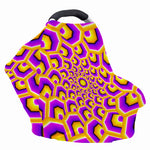 Yellow Hive Moving Optical Illusion Baby Seat Cover