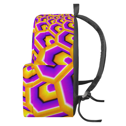 Yellow Hive Moving Optical Illusion Backpack