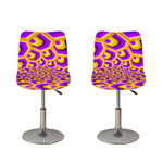 Yellow Hive Moving Optical Illusion Bar Stool Covers