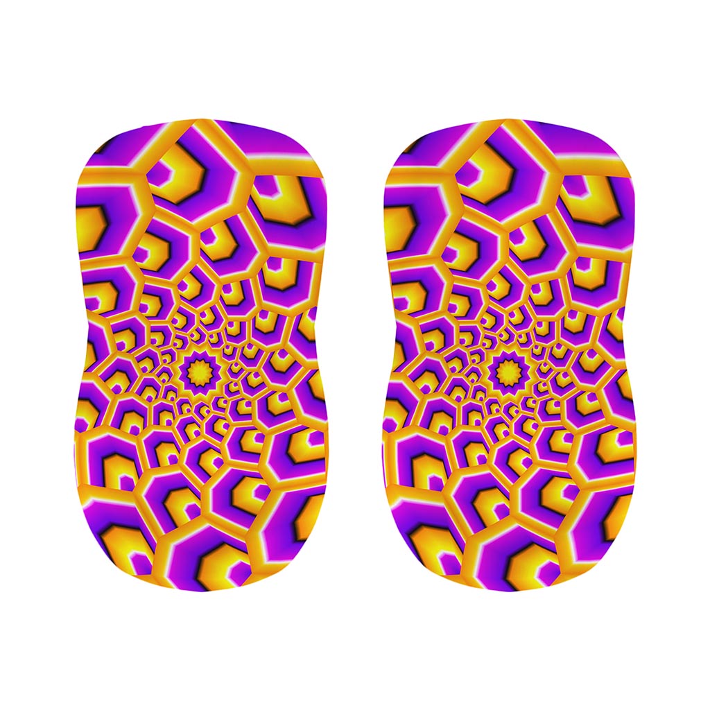 Yellow Hive Moving Optical Illusion Bar Stool Covers