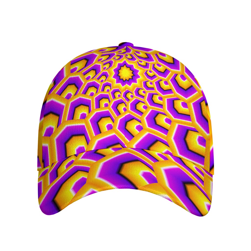 Yellow Hive Moving Optical Illusion Baseball Cap