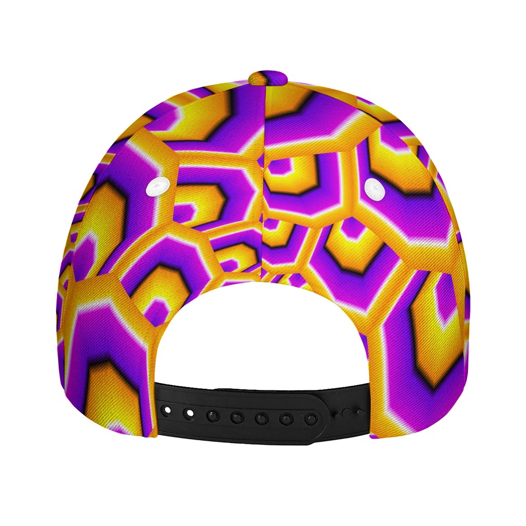 Yellow Hive Moving Optical Illusion Baseball Cap