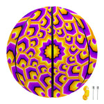 Yellow Hive Moving Optical Illusion Basketball