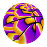 Yellow Hive Moving Optical Illusion Basketball
