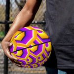 Yellow Hive Moving Optical Illusion Basketball