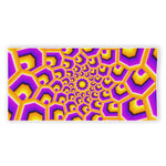Yellow Hive Moving Optical Illusion Beach Towel
