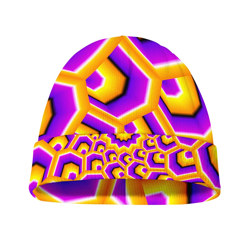 Yellow Hive Moving Optical Illusion Beanie