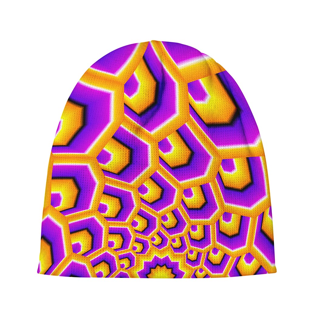 Yellow Hive Moving Optical Illusion Beanie