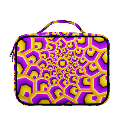 Yellow Hive Moving Optical Illusion Briefcase Bible Bag