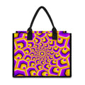 Yellow Hive Moving Optical Illusion Canvas Tote Bag