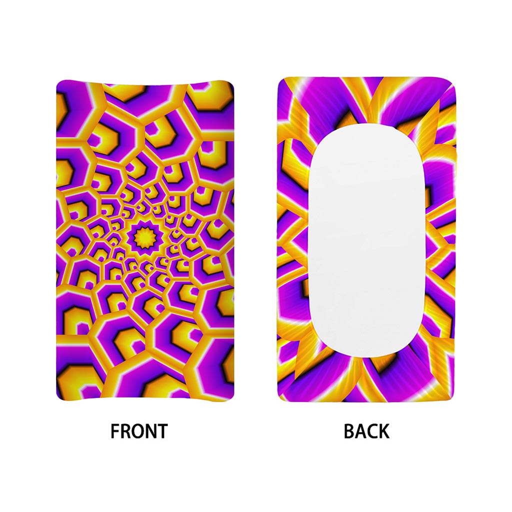 Yellow Hive Moving Optical Illusion Changing Pad Cover