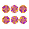 Yellow Hive Moving Optical Illusion Coaster Set