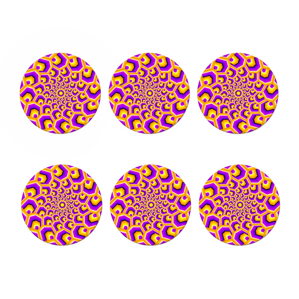 Yellow Hive Moving Optical Illusion Coaster Set